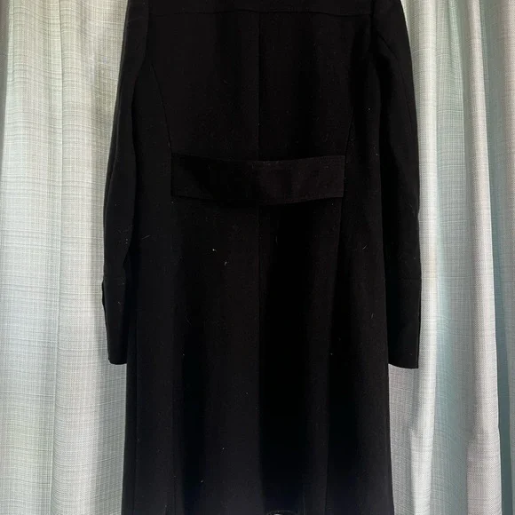 J. Crew Black Wool-blend Tailored Lady Day Top Coat Knee-Length - Picture 6 of 7